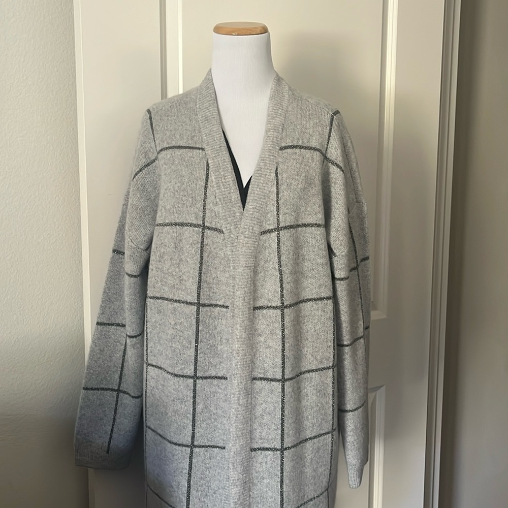 Tahari cashmere blend open Cardigan